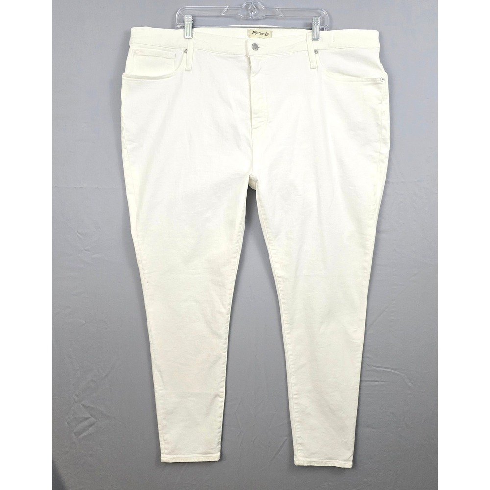 Madewell High Rise Skinny‎ 5 pocket  Jeans Cream White Waist 45